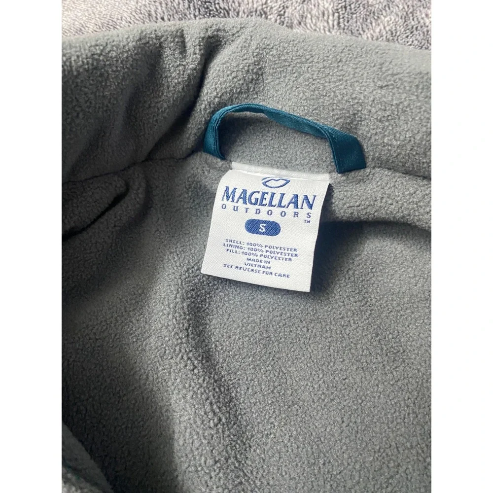Magellan Outdoors Mens Teal Fleece Lined Full Zip Jacket Teal Blue Small